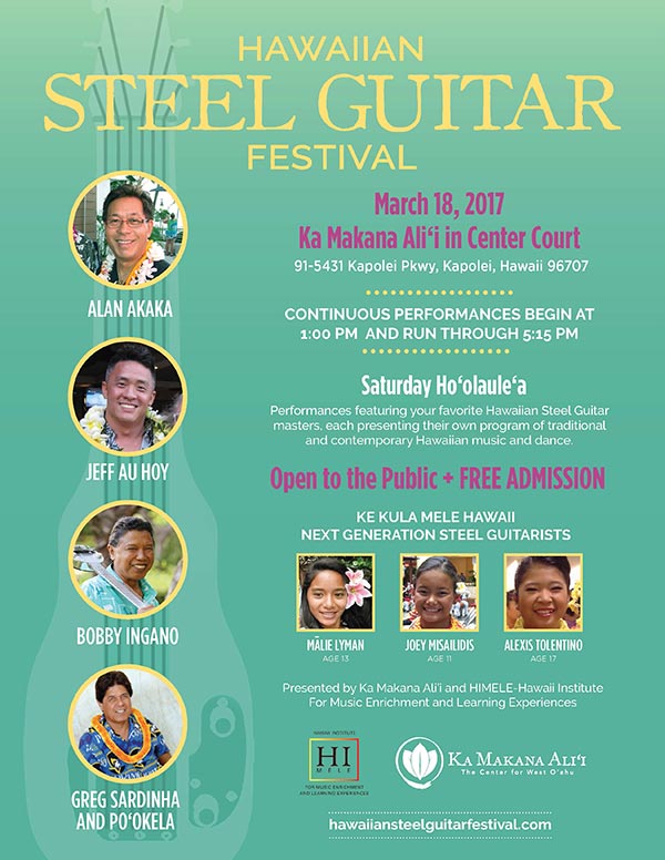 Hawaiian Steel Guitar Festival at Ka Makana Ali&lsquo;i Flyer