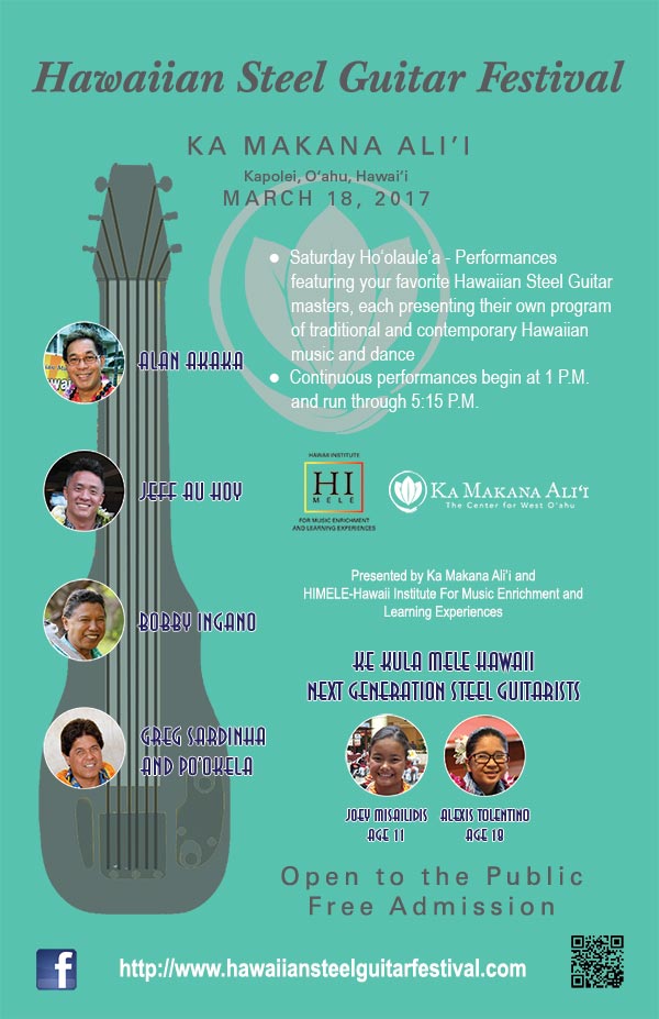 Hawaiian Steel Guitar Festival at Ka Makana Ali&lsquo;i Poster