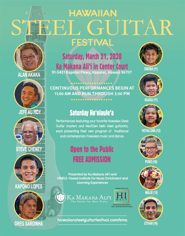 Hawaiian Steel Guitar Festival at Ka Makana Ali&lsquo;i Poster