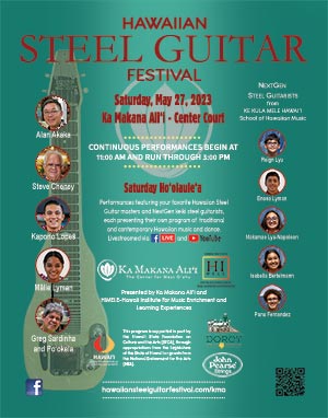 2023 Hawaiian Steel Guitar Festival at Ka Makana Ali&lsquo;i Poster